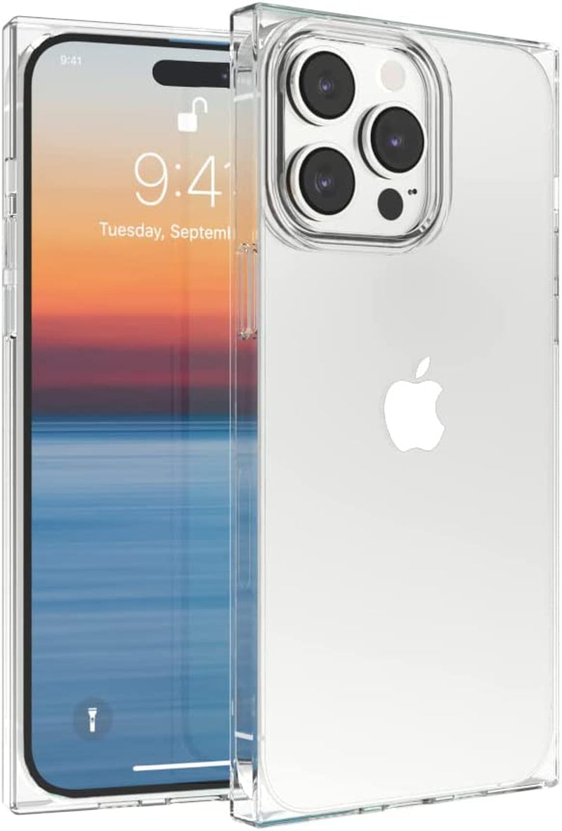 ANHONG Clear Square Case Compatible with Iphone 14 Pro Max 6.7 Inch 2022, HD Clear Cover Enhanced Corners TPU Cushion, Shock-Absorption Soft TPU Case  ANHONG   