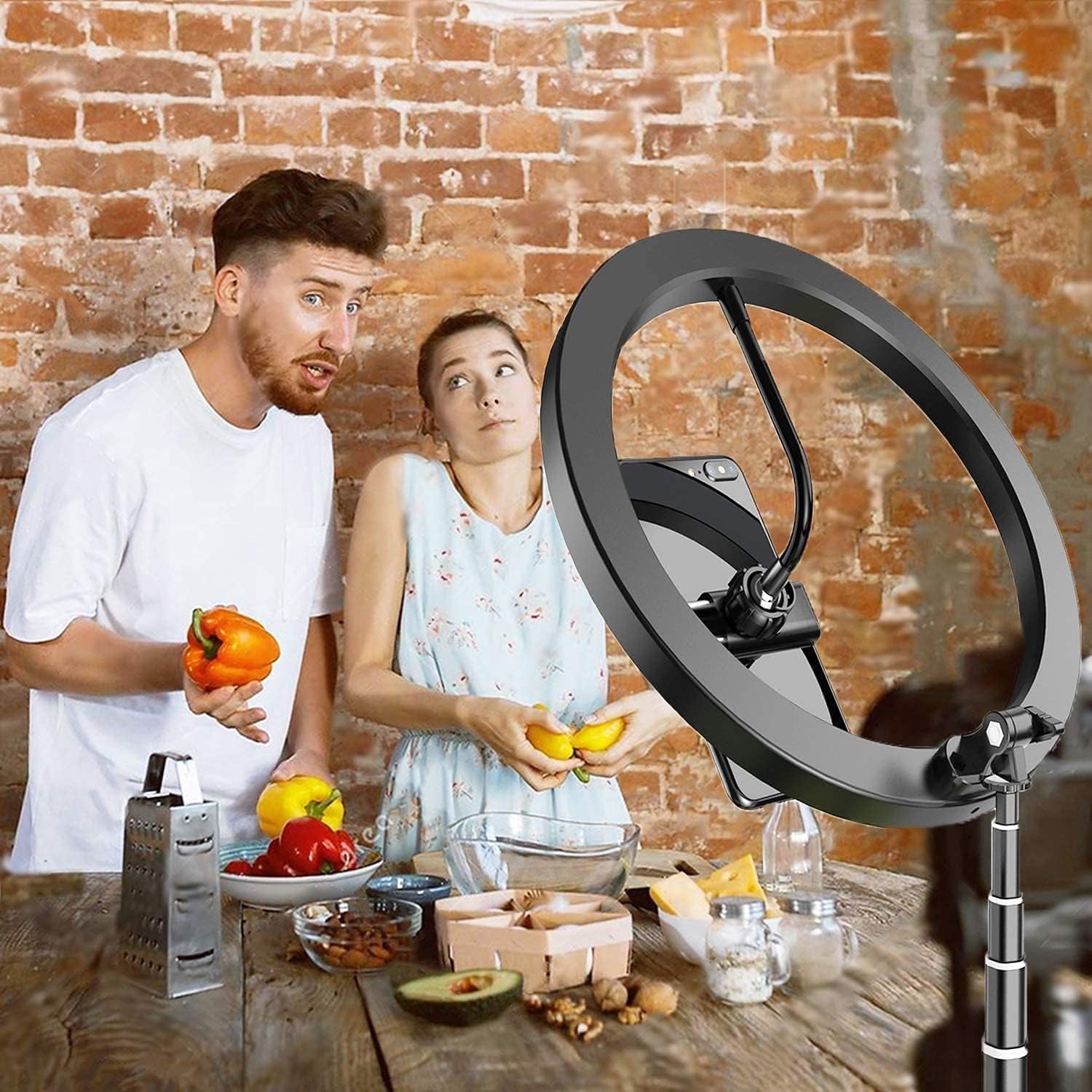 BZ 10 Inch Selfie Ring Light with Dimmable 3 Color Lights, LED Ring Light with Stand and Phone Holder, for Makeup, Live Streaming, Tiktok, Youtube Video, Photography  BZ   