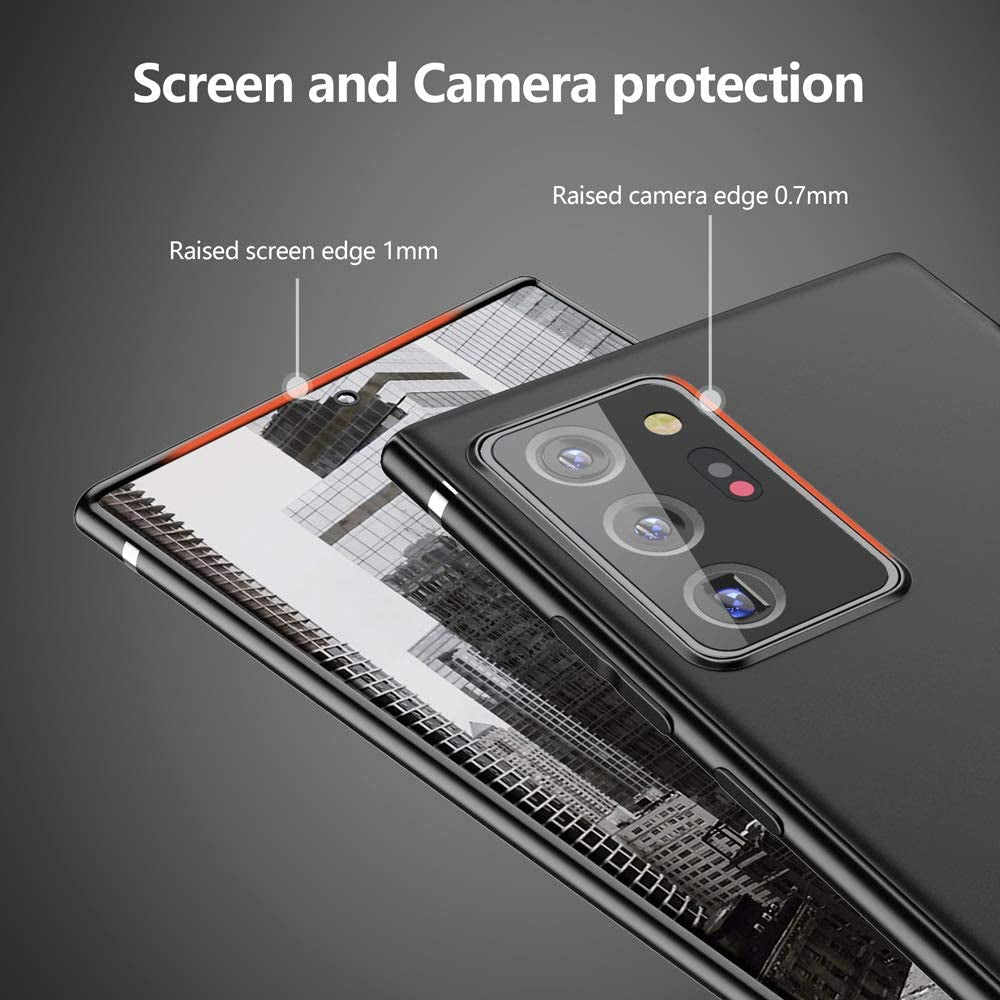 For Galaxy Note 20 Ultra Case Black Silicone Slim Fit Flexible Gel Rubber Phone Case Cover for Samsung Note 20 Ultra 5G (Matte Black)  DONGDEAR   