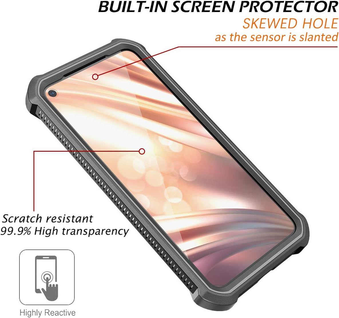 Dexnor for Google Pixel 5 Case with Screen Protector Clear Rugged Full Body 360 Protective Shockproof Hard Back Cover Defender Dual Layer Heavy Duty Bumper Case for Google Pixel 5 - Black  Dexnor   
