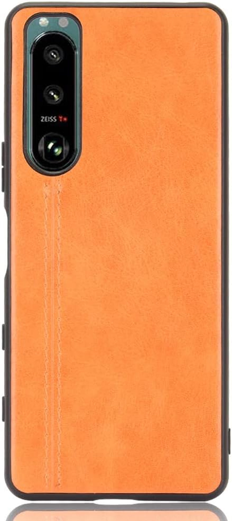 Phone Case for Sony Xperia 5 III, Case for Sony Xperia 5 III Cow-Like PU Leather Style Protector Cover, Non-Slip Shockproof Cover for Sony Xperia 5 III Case  Generic Yellow Sony Xperia 5 Iii 