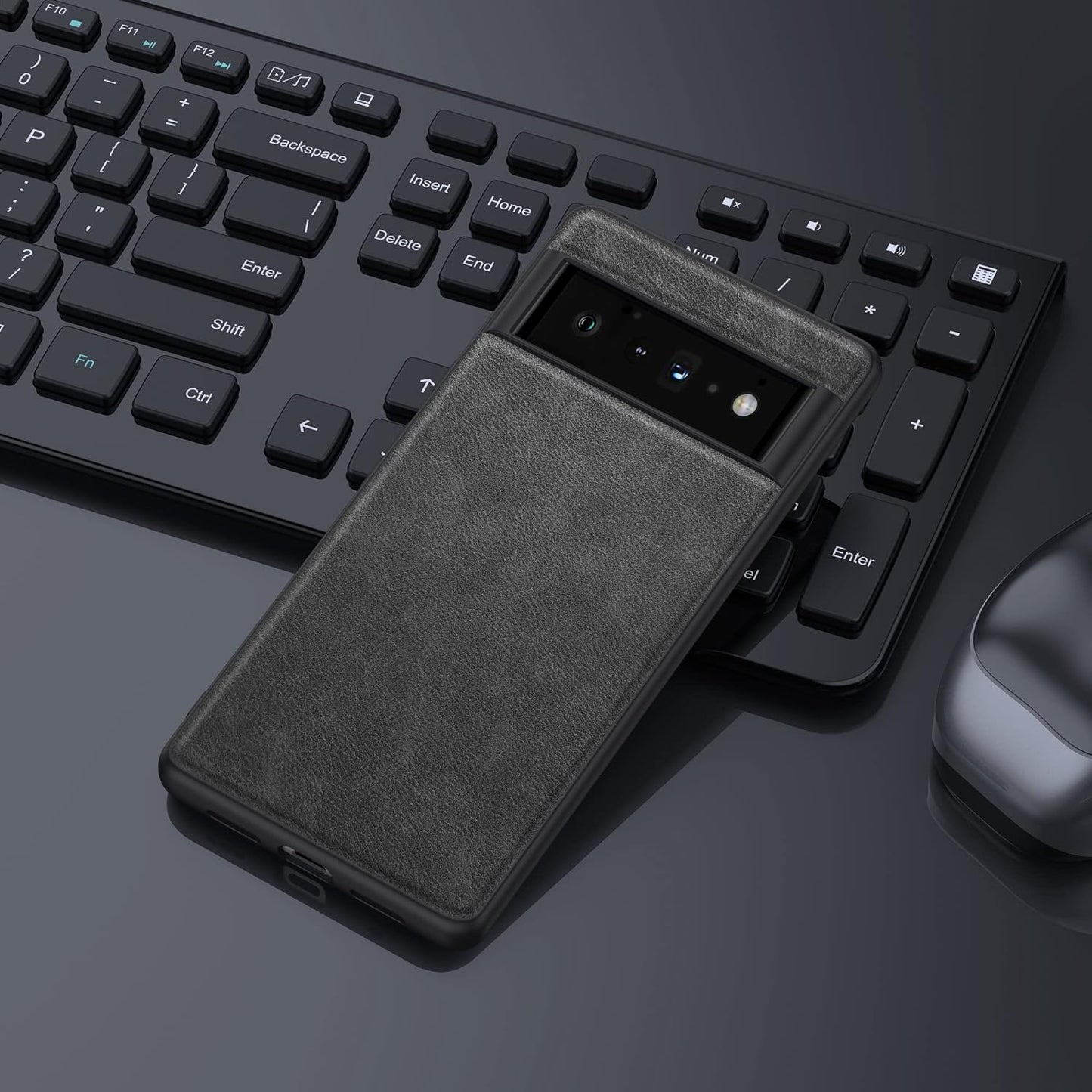 Binceen Compatible for Google Pixel 6 Pro Case, Premium Leather Soft Cover (6.71") 2021 (Black)  Binceen   