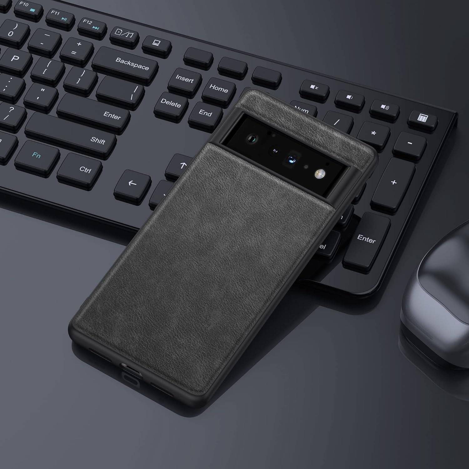 Binceen Compatible for Google Pixel 6 Pro Case, Premium Leather Soft Cover (6.71") 2021 (Black)  Binceen   