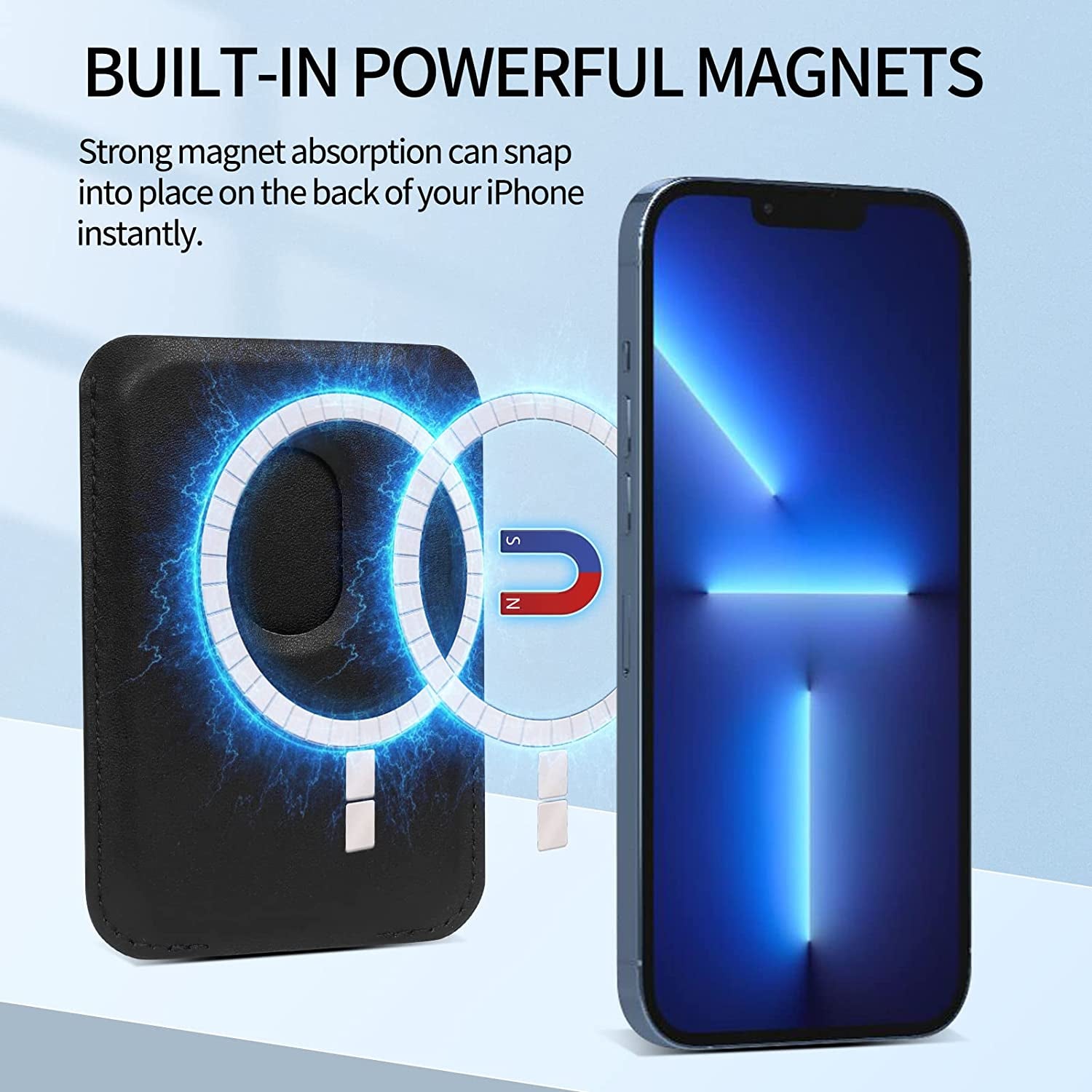 FYY Card Holder for Back of Phone, Stick on Wallet Magsafe Upgrade Strong Magnetic Stand Phone Sleeve, Detachable Phone Card Holder Compatible with Iphone 12/13/14 Pro|Pro MAX, Max 2 Cards, Black  GUANGZHOU WENYI COMMUNICATION EQIPMENT CO.,LTD   