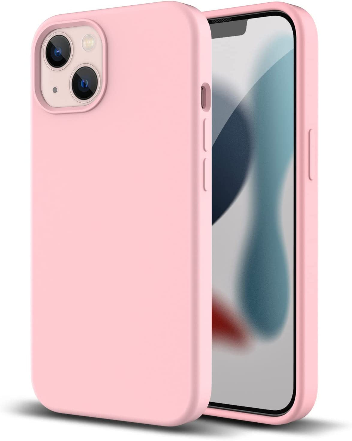 ZUSLAB Real Silicone Case Compatible with Apple Iphone 13 Mini Case 5.4 Inch (2021), Liquid Silicone Anti-Scratch Gel Rubber Shockproof Cover Drop Full Protection Case- Purple  ZUSLAB Pink  