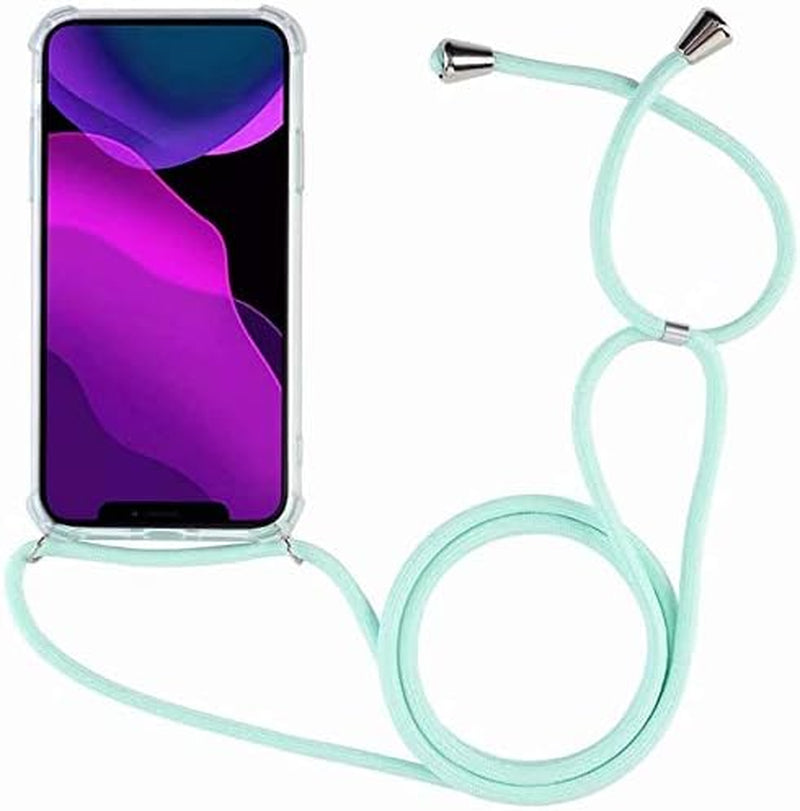 SNCLET Neck Transparent Case for LG V40 Thinq Mobile Phone Cover for LG V40 Thinq Case with Lanyard Neck Strap Phone Holder Shock Absorption Protective Necklace Case for LG V40 Thinq Green  SNCLET   