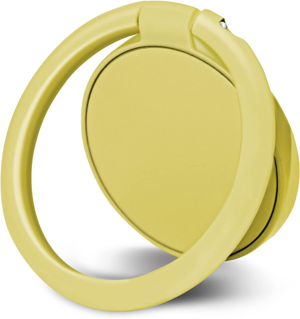 Naiadiy Zinc Alloy Cell Phone Ring Holder Finger Ring Stand, 360 Degree Rotation Kickstand Grip Holder (Square/Gold)  Naiadiy Circular/Yellow  