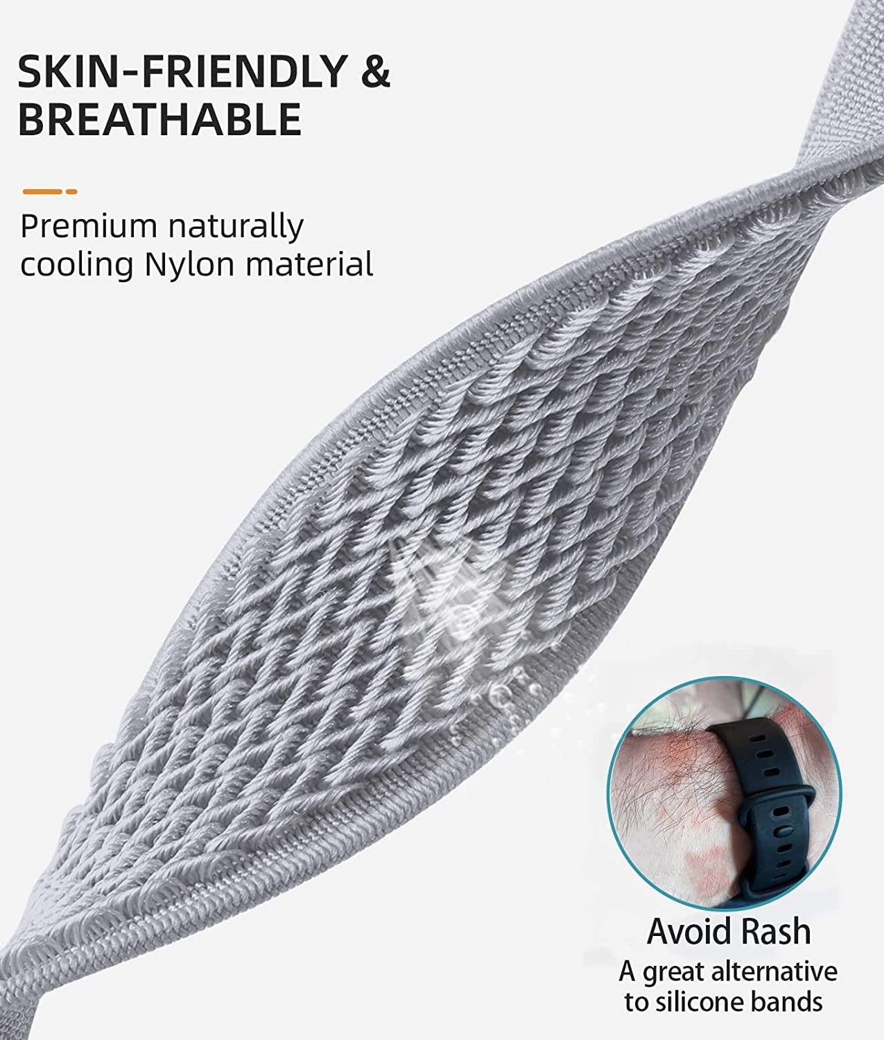 Adorve Compatible with Fitbit Versa 3 Bands/Fitbit Versa 4 Band/Fitbit Sense/Sense 2 Bands for Women Men, Adjustable Stretchy Solo Loop Elastic Nylon Sport Strap for Smartwatch Replacement  25-V3-BElastic-HeiBaiMgfenHuiYxz   