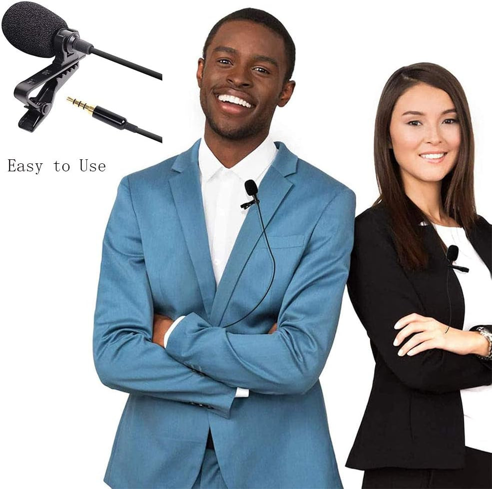 Enkarl Lavalier Lapel Microphone, Proffessional Omnidirectional Condenser Mic Compatible with Iphone Android Smartphone Video Recording Interview Youtube, Noise Cancelling Mic (Microphone Only)  Enkarl   