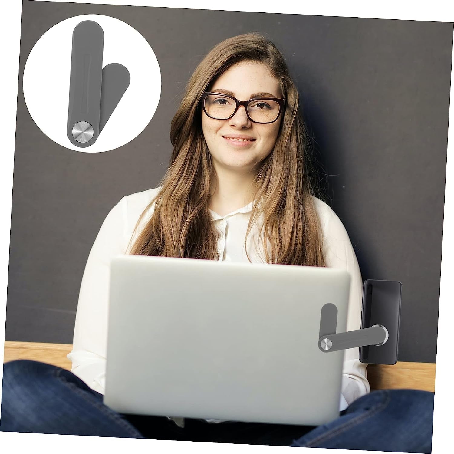 Baluue 4Pcs Expand Mobile Phone Bracket PC Monitor Stands Magnetic Phone Mount Mobile Laptop Stand Phone Mount for Monitor Computer Side Mount Clip Laptop Holder Small Stand Abs  Baluue   