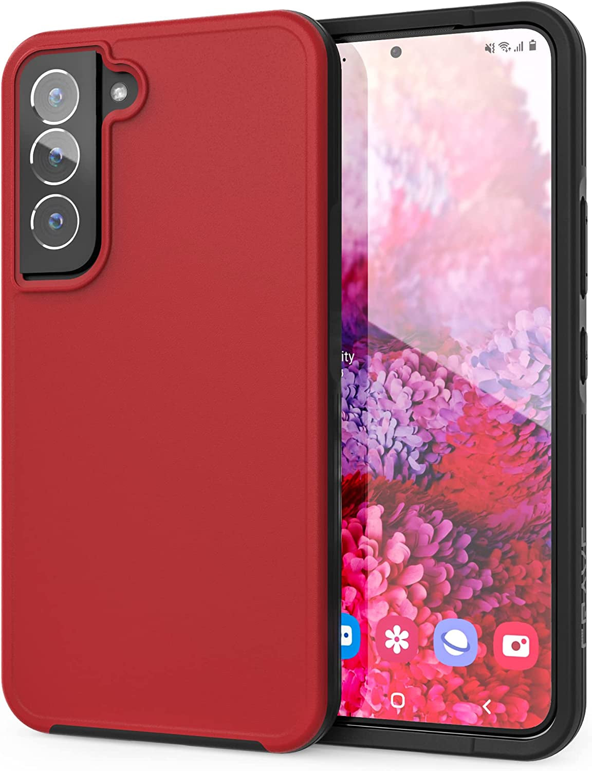 Crave Slim Guard for Galaxy S22 Case, Shockproof Case for Samsung Galaxy S22, S22 5G (6.1 Inch) - Blush  Crave Red  