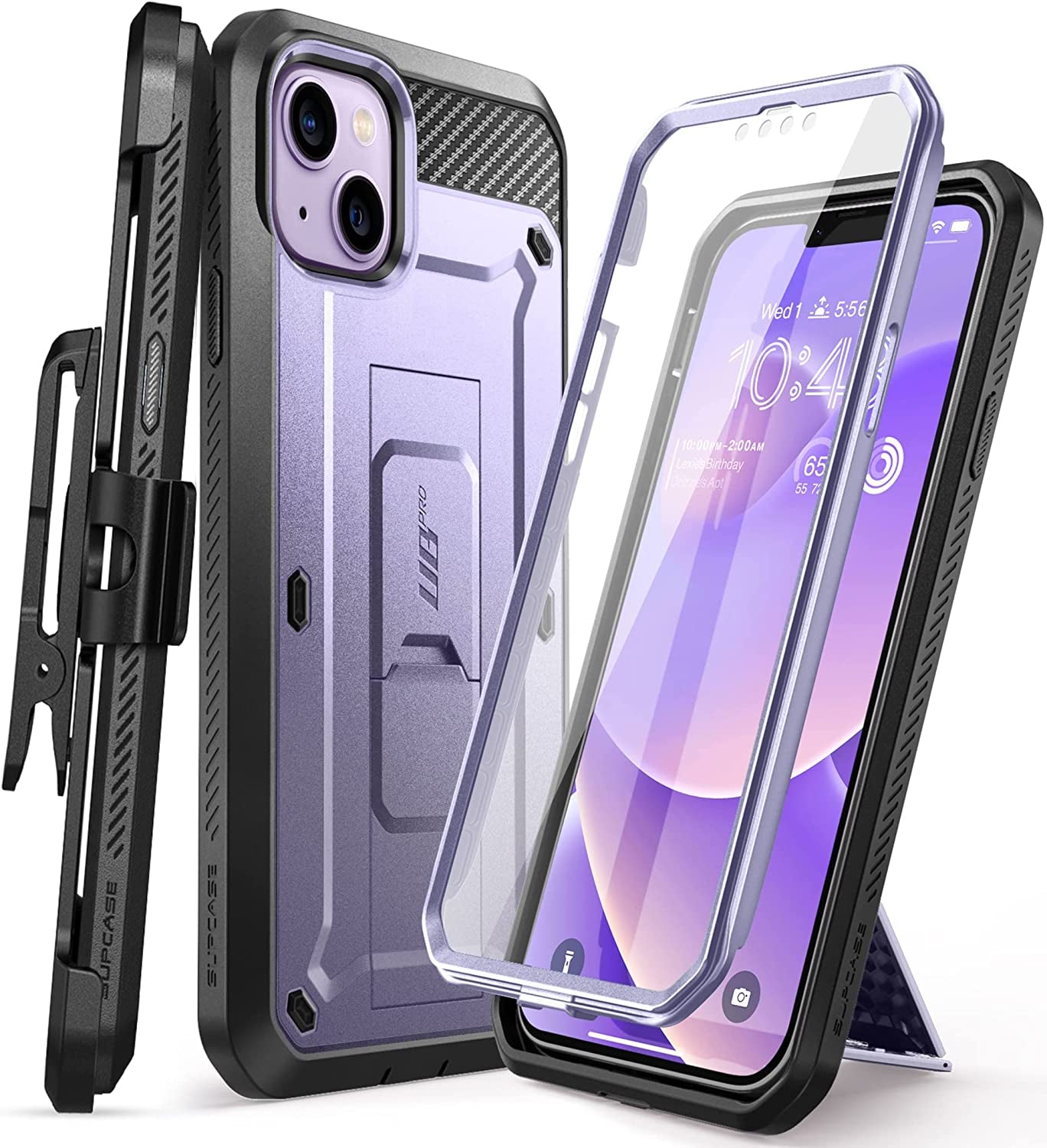 Supcase Outdoor Case for Iphone 14 plus (6.7 Inch) Mobile Phone Case 360 Degree Case Bumper Protective Cover [Unicorn Beetle Pro] with Screen Protector 2022 Edition (Black)  SUPCASE Mauve  
