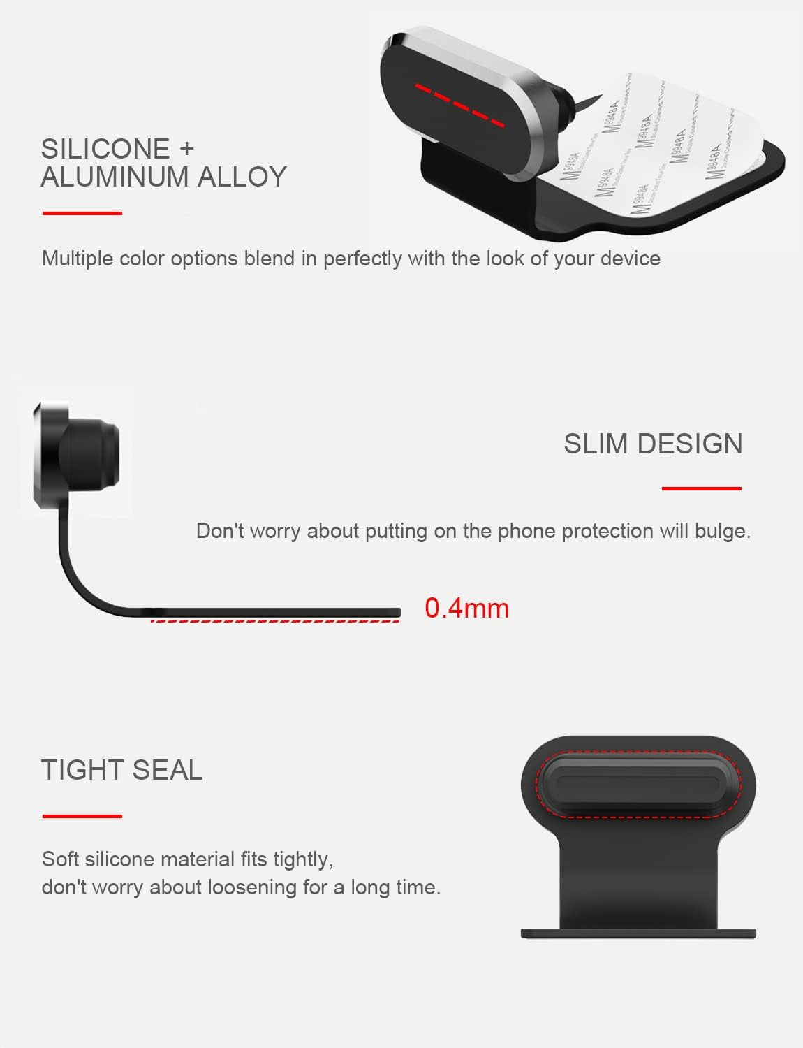 Gavemi Iphone Dust Plug Speaker Cover Kit for Phone Charging Port Protective Cover, Compatible with Iphone (Black)  Gavemi   