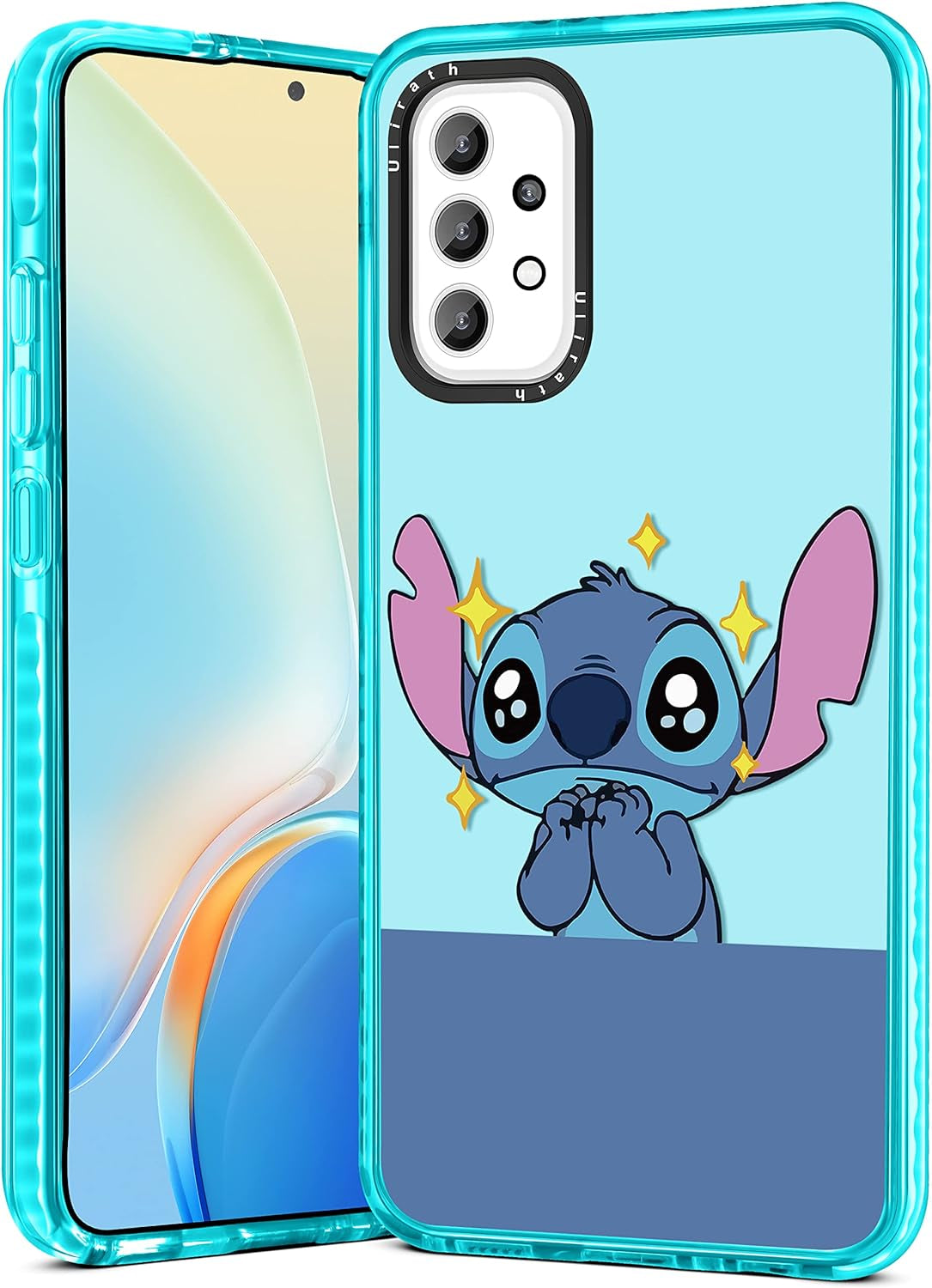 Ulirath for Samsung Galaxy A53 5G 6.5" Case Cartoon Straw Hat Character Designer Pattern Cover Cool Funny Fashion for Girly Girls Kids Boys Bumper Soft Protective Phone Cases for A53 5G  Ulirath For Samsung Galaxy A53-Blue Stih  