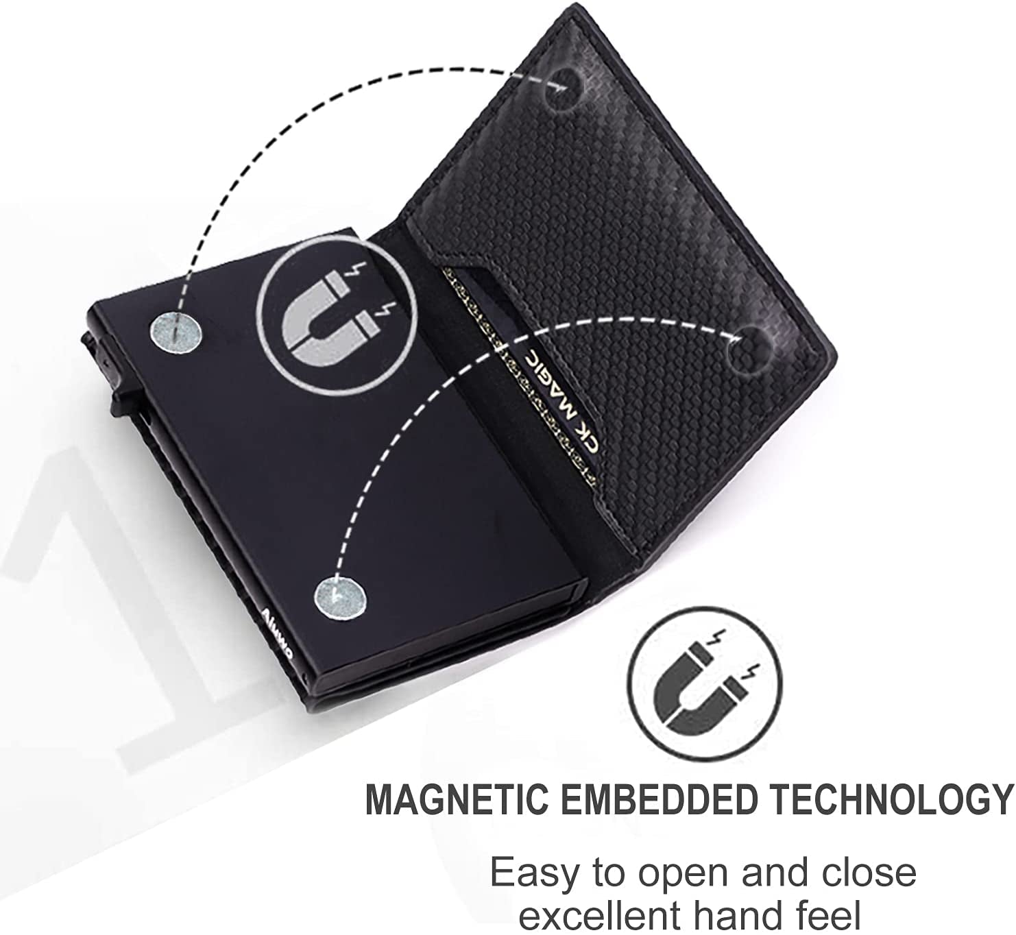 Aiuwo Mens Slim Wallet with Money Clip RFID Blocking Credit Card Holder Minimalist Wallet for Men with Gift Box  Aiuwo   