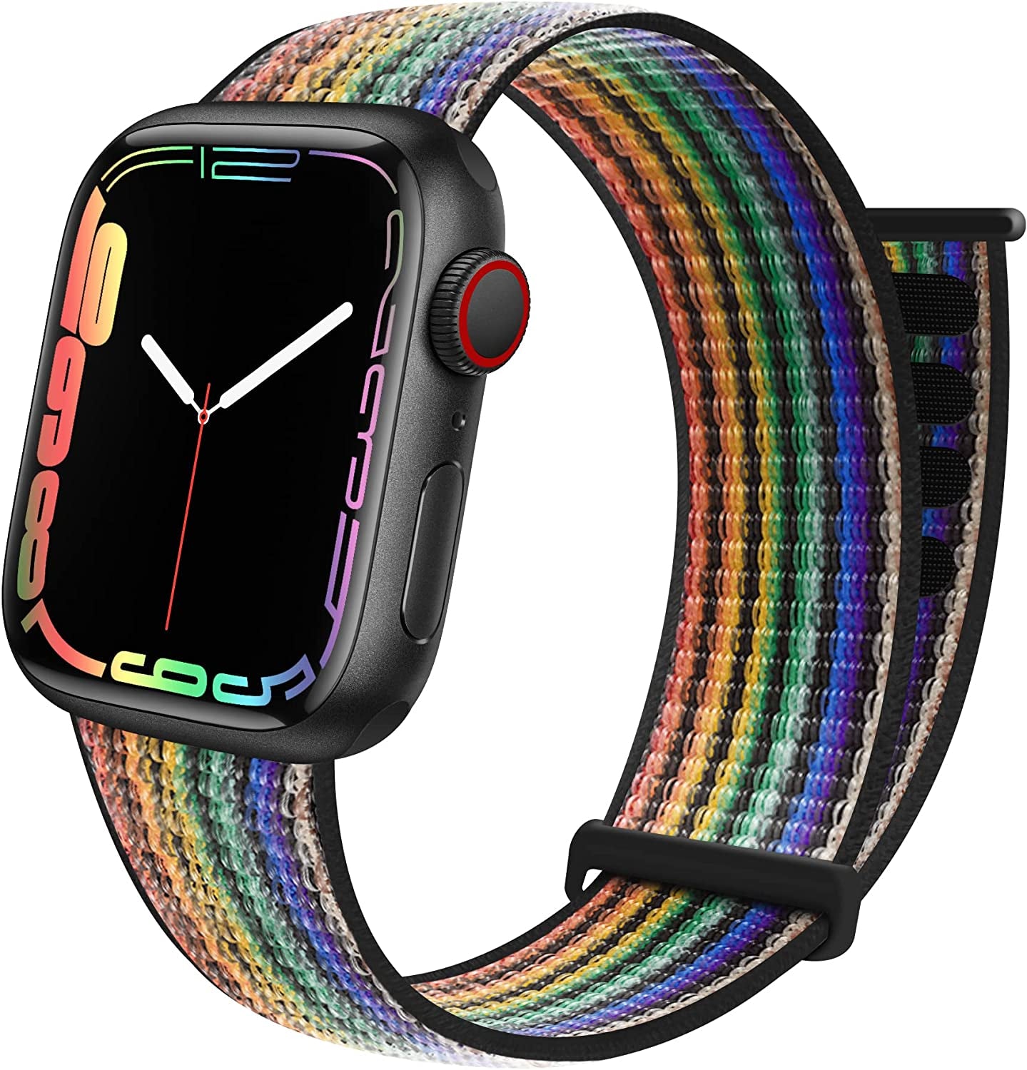 GZ GZHISY Sport Loop Nylon Band Compatible with Apple Watch Band 38Mm 40Mm 41Mm 42Mm 44Mm 45Mm 49Mm Ultra Iwatch Series 8 7 6 SE 5 4 3 2 1 Strap, Fit for Iphone Watch Band Women Men Stretchy Elastic Braided Weave Replacement Wristband Breathable  GZ GZHISY Black Pride Edition 38mm/40mm/41mm 