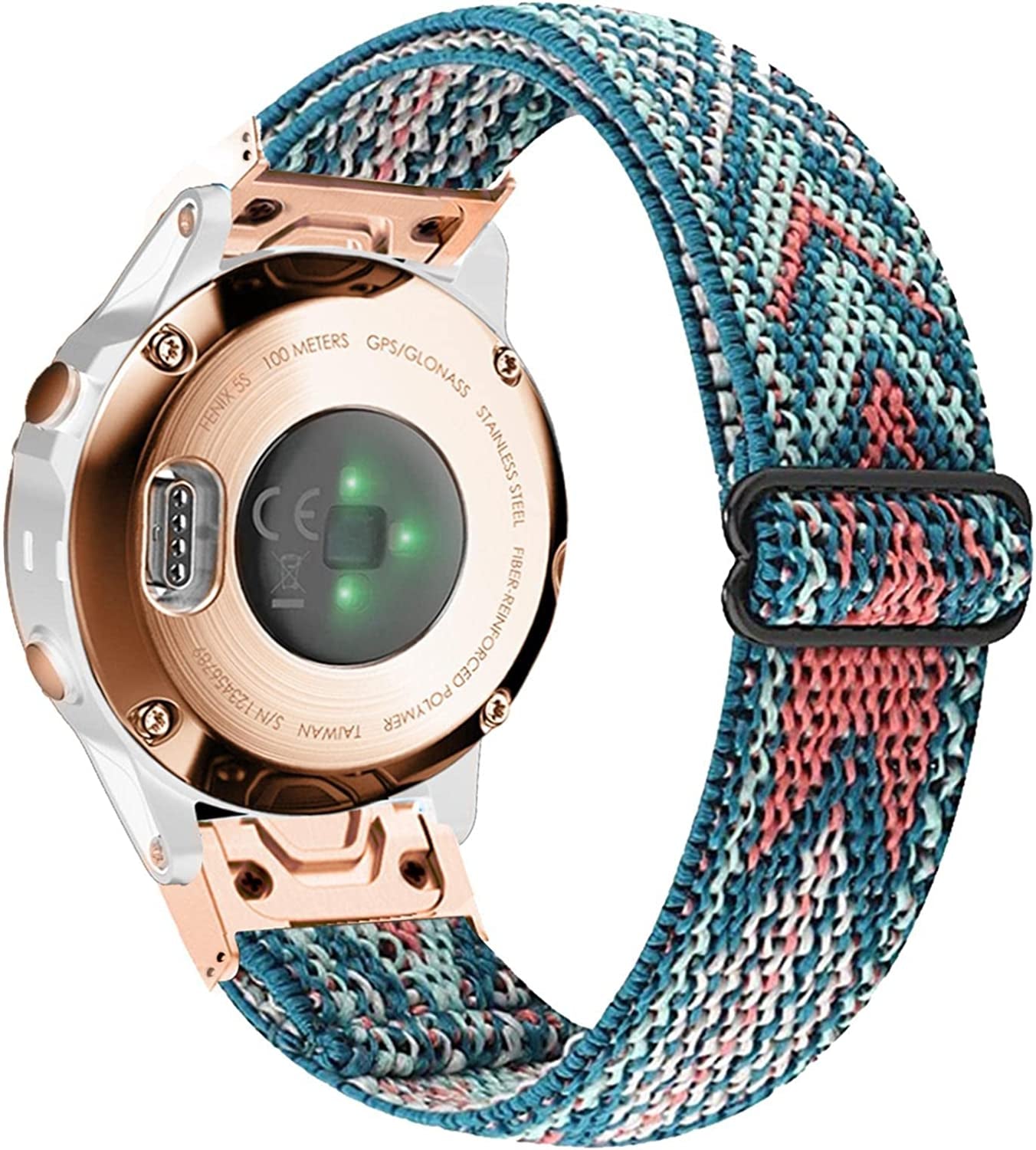 Abanen Elastic Watch Bands for Fenix 7S / Fenix 6S / Fenix 5S / Descent Mk2S, Quick Fit 20Mm Soft Nylon Stretchy Embroidery Loop Breathable Wristband Strap for Garmin Fenix 5S Plus  Abanen   