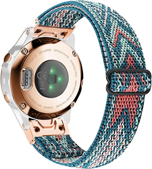 Abanen Elastic Watch Bands for Fenix 7S / Fenix 6S / Fenix 5S / Descent Mk2S, Quick Fit 20Mm Soft Nylon Stretchy Embroidery Loop Breathable Wristband Strap for Garmin Fenix 5S Plus  Abanen   