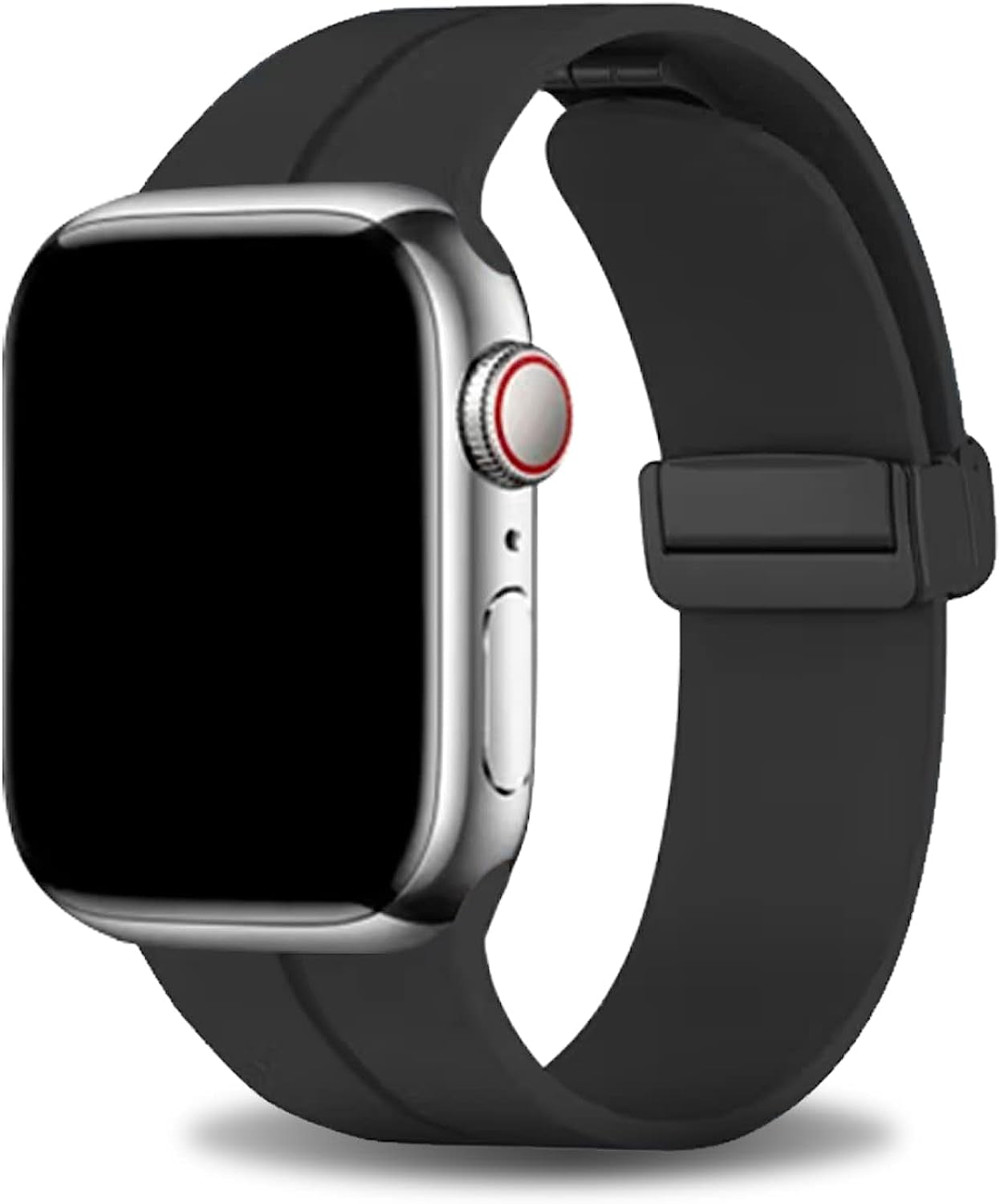 PZAZT Sport Watch Band Compatible with Apple Watch Band 38Mm 40Mm 41Mm 42Mm 44Mm 45Mm 49Mm,Soft Silicone Strap for Iwatch Ultra Series 8 7 6 5 4 3 2 1 SE, Magnetic Folding Buckle for Women Men  PZAZT   