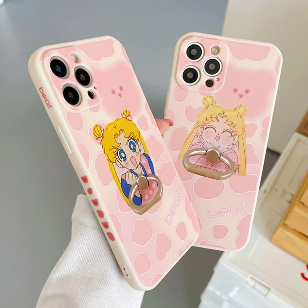 ZOSTLAND 3Pack Moon Guardian Fighter Phone Ring,Universal 360°Adjustable Phone Case Finger Grip Stand Holder Desk Stent Mount Car Hook Compatible with Iphone 13 12 11 MAX X plus Ipad (3Pcs Moon Girl)  ZOEAST   