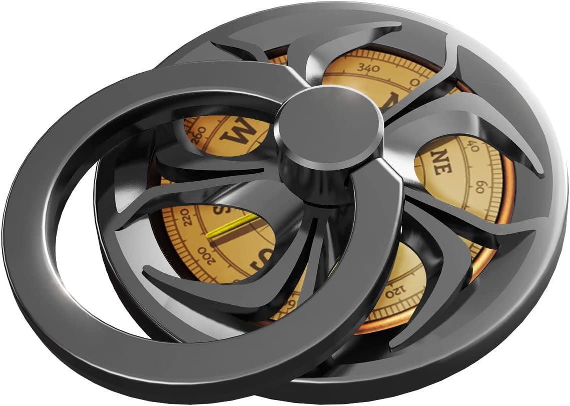 Anti-Anxiety Finger Ring Stand, Ebulous 360° Rotation Spinner Mobile Cell Phone Ring Stand Holder with Grip Kickstand Universal [Washable/Reusable] for Iphone/Ipad/Samsung Note/Tablets Etc (Red)…  CC-Show Gold  