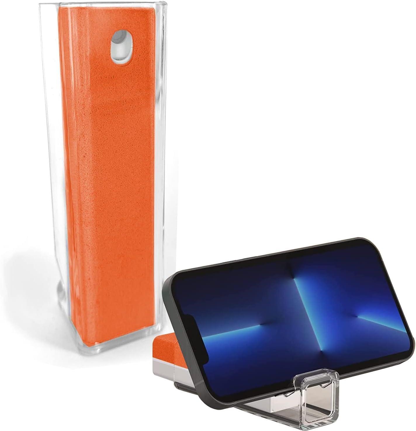 Acuvar 5 in 1 Cleaning Kit for Smartphone, Earbuds, Tablets, Laptops & Cameras Screen Cleaner Tool Kit with Cleaning Pen, Spray, Soft Brush, Sponge and Metal Tip for Charging Port, Speaker, Headphones  Acuvar Orange 1 Pack 