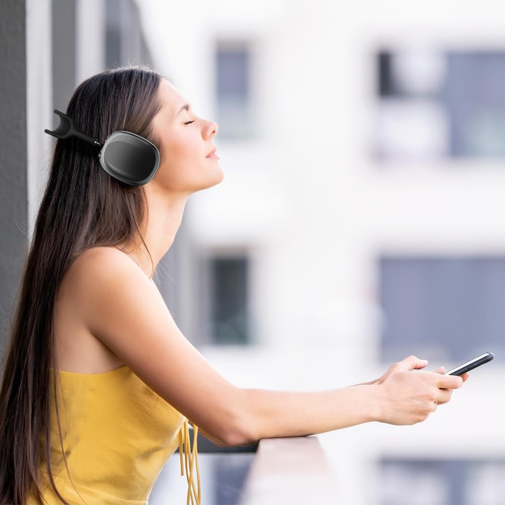 Ainiv Protective Case Compatible with Airpods Max, 2 Pack Soft TPU Anti-Scratch Skin Cover for Airpods Max, Shockproof Accessories for Airpods Max Headphones (Clear Black)  YotoUS   