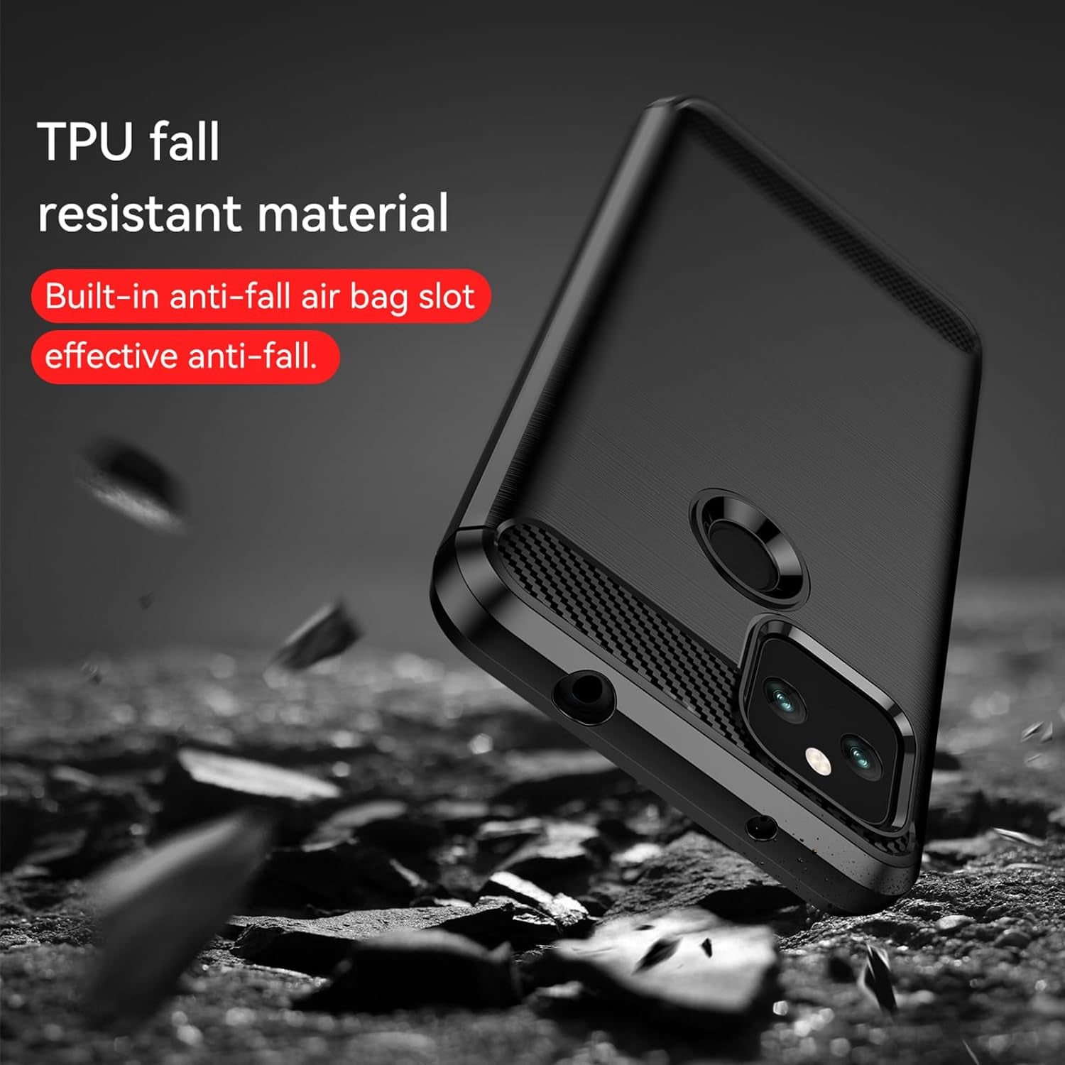 EUAGVQY for Pixel 4A 5G Google 4A 5G Case Carbon Fiber Soft TPU Anti-Slip Durable Lightweight Protective Phone Cover for Google Pixel 4A 5G（Black）  EUAGVQY   