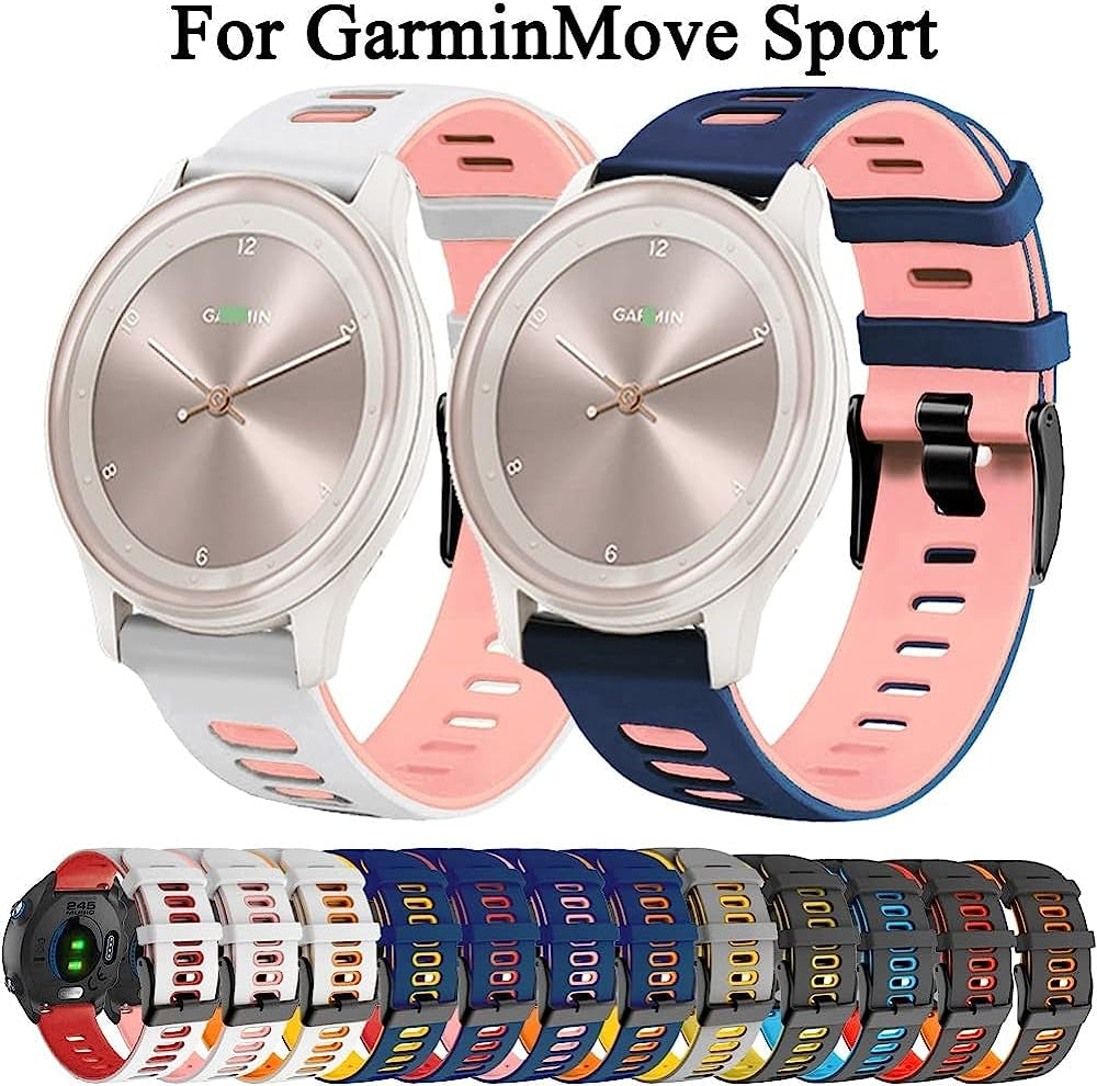 IOTUP 20Mm Watchband for Garminmove Sport Garmin VENU 2 plus SQ Straps Replacement Smart Watch Silicone Bands Vivoactive 3 3T HR Belt  IOTUP   
