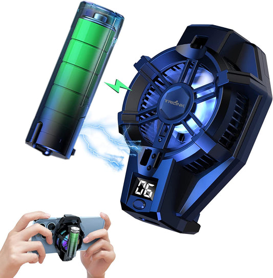 TRILINK Phone Cooler with Rechargeable Battery, Phone Cooling Fan for Gaming Fit All Types of Iphone Android Smartphones, Mobile Phone Radiator with LED Temperature Display/Universal Clamp/Rgb LEDS  shenzhenshijiahongzhipingbaozhuangyouxiangongsi   