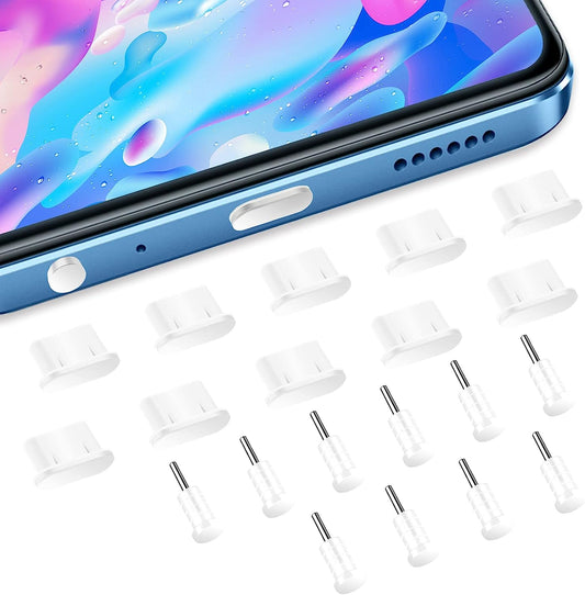 Sibba 10 Pairs USB Charging Port Dust Port Covers Plug Set USB Type C anti Dust Plugs for Type C Charging Port and Earphone Jac  Sibba   