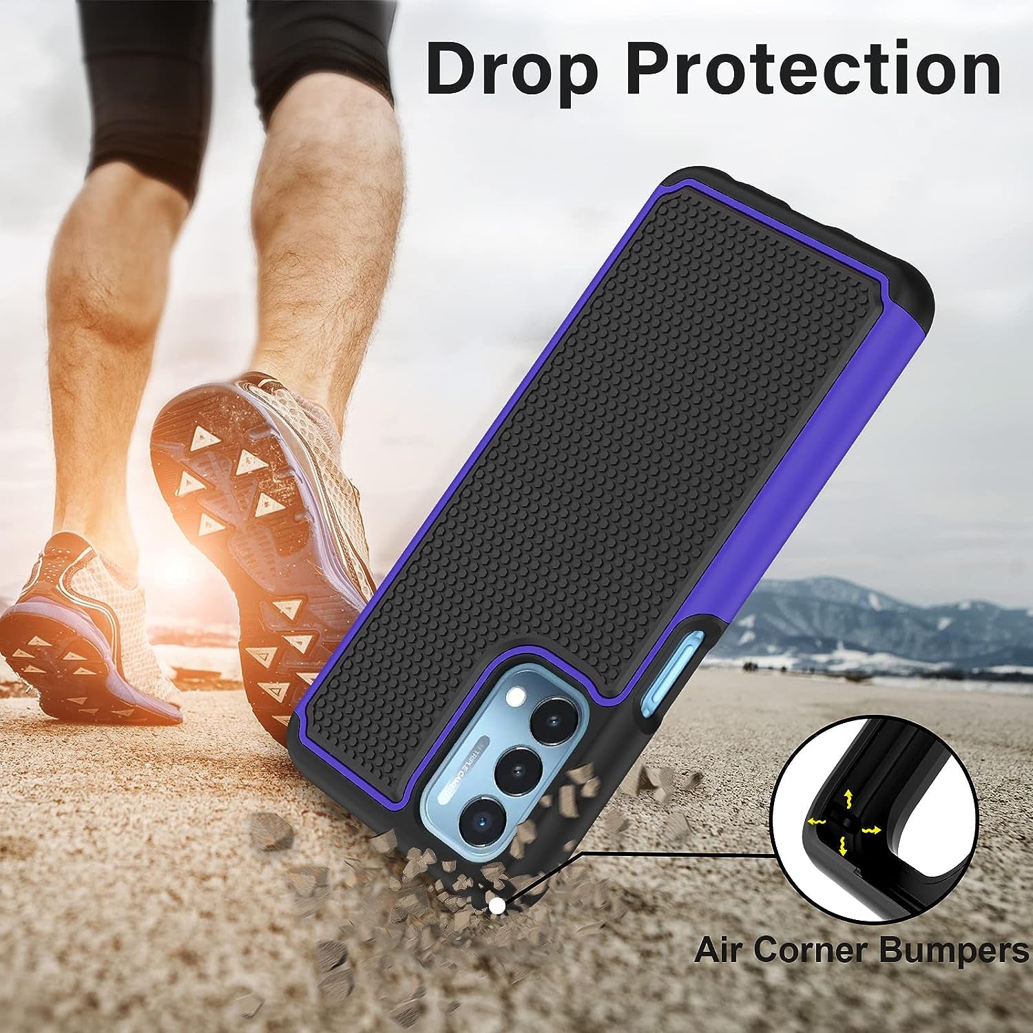 NTZW for Oneplus Nord N200 5G Case: Heavy Duty Shockproof Protective Phone Case [2 Tempered Glass Screen Protector] Anti-Slip Textured Hard Cover + Soft Silicone Rubber Bumper, Military Armor Case  NTZW   