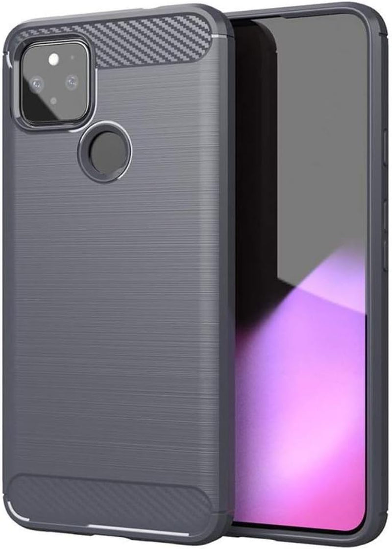 Vultic [Carbon Fiber Case for Google Pixel 4A (5G)(6.2"), Durable [Shock Absorption] Slim TPU Matte Lightweight Bumper Cover (Grey)  Vultic   