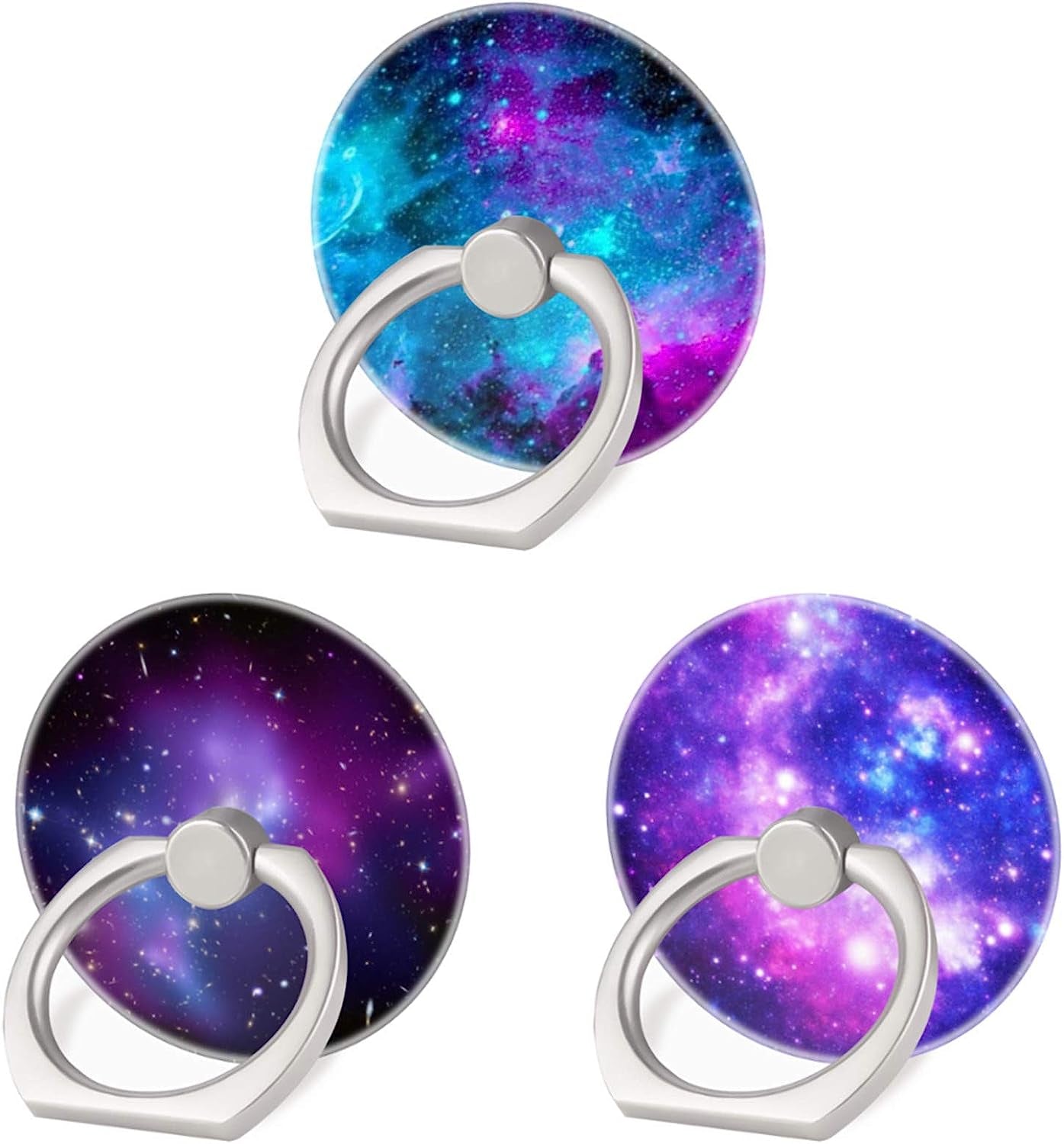 3 Pack/Sea Turtle Cell Phone Ring Holder 360 Degree Finger Ring Stand for Smartphone Tablet  LoveStand Purple Blue Galaxy  