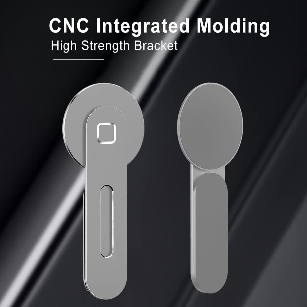 Rimoody Magnetic Phone Holder for Laptop, Car Phone Holder Mount for Tesla Model 3 Y, Laptop Phone Holder Computer Phone Holder Monitor Phone Mount - Silver  Rimoody   