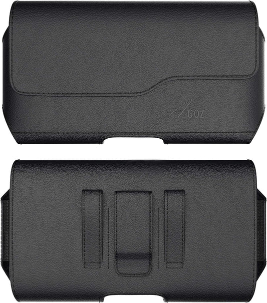 AGOZ Leather Belt Clip Case Compatible with LG V30, V30+, V30S Thinq, V35 Thinq, Cell Phone Pouch Holster Cover with Belt Loops and Magnetic Closure  AGOZ   