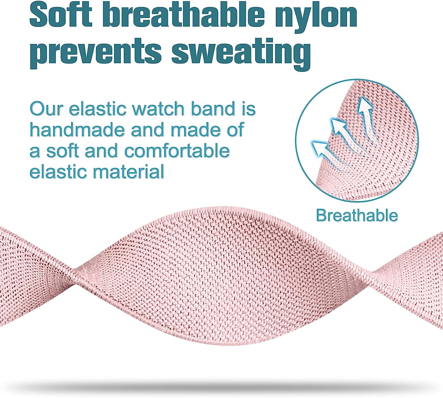 Fintie 2 Pack Stretchy Nylon Solo Loop Bands Compatible with Apple Watch 38Mm 40Mm 41Mm Iwatch Ultra SE2 SE Series 8 7 6 5 4 3 2 1, Adjustable Elastic Band Replacement Wristband Strap  Fintie   