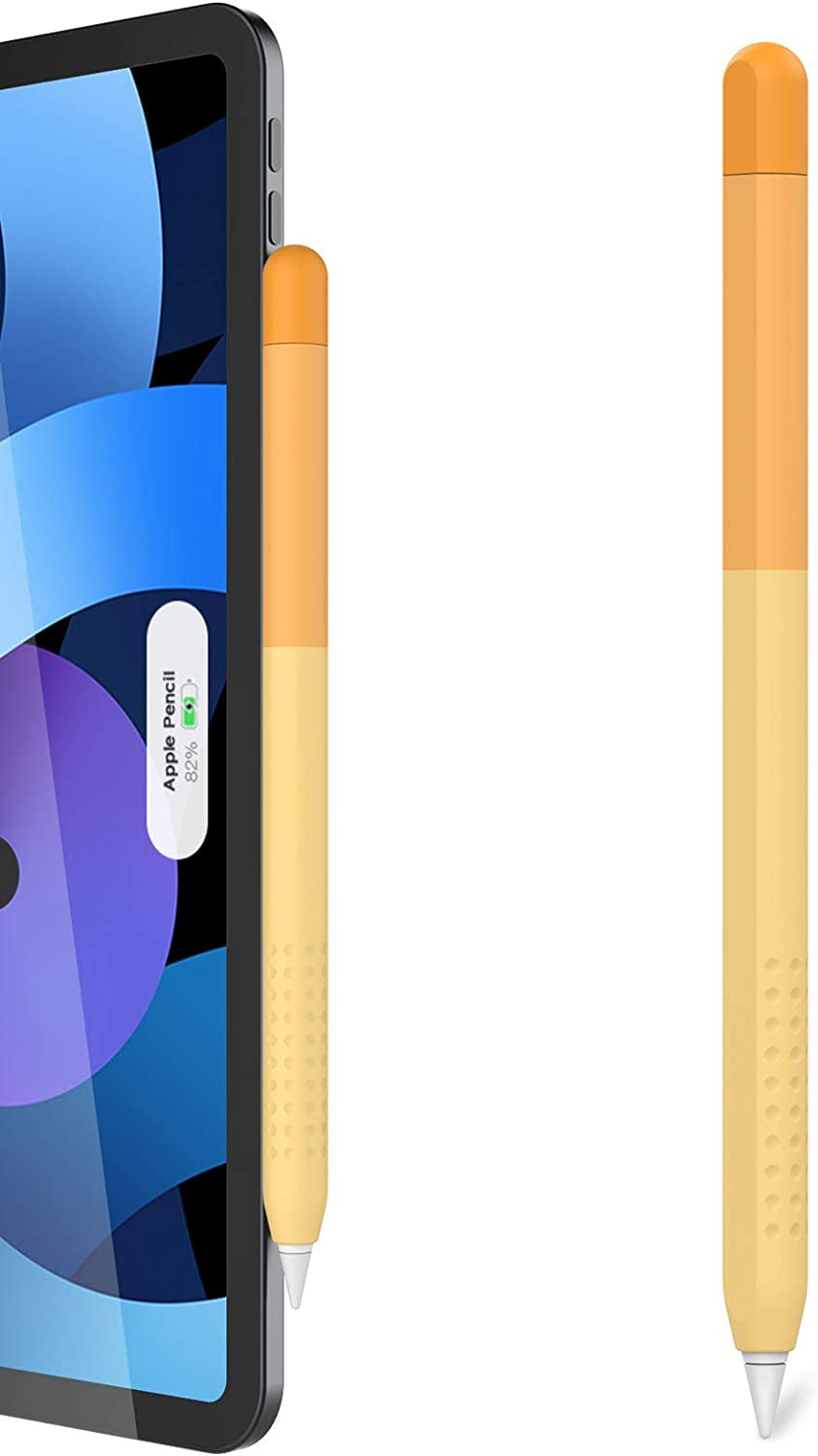 Delidigi Pencil Case Compatible with Apple Pencil 2Nd Generation Case, Gradient Color Case Sleeve Silicone Cover Accessories for Apple Pencil 2Nd Gen(Gradient Pink)  Delidigi Yellow  