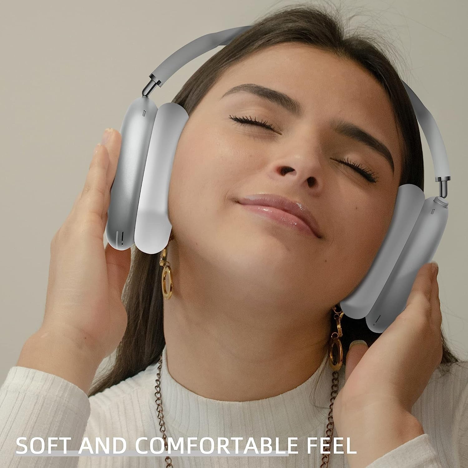 Seltureone Case Compatible for Airpods Max Earpads, Earcup Cover Protector, Silicone Earphone Protective Earpad Cover Accessories for Airpod Max Headphones Ear Pads, White  Seltureone   