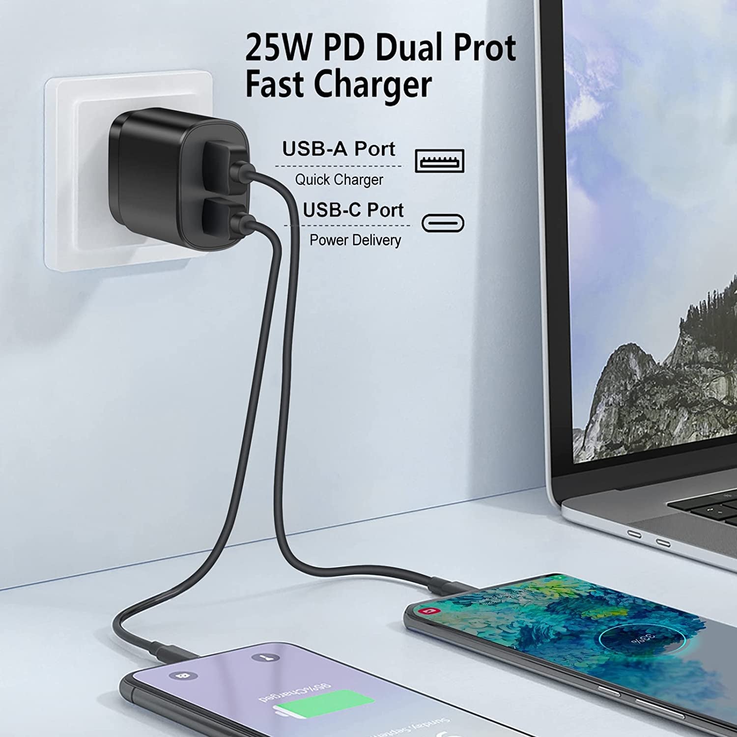 USB C Fast Charger, 25W Samsung Charger Fast Charging, Dual Port C Charger with 6FT Cable for Samsung Galaxy S23,S22, S22 Plus, S20/S21 Ultra Plus, Note 20/ Note 10 Plus,Pps Charger and Charger Cord  Shenzhen Hua Nantong Electronic Technology Co., Ltd   