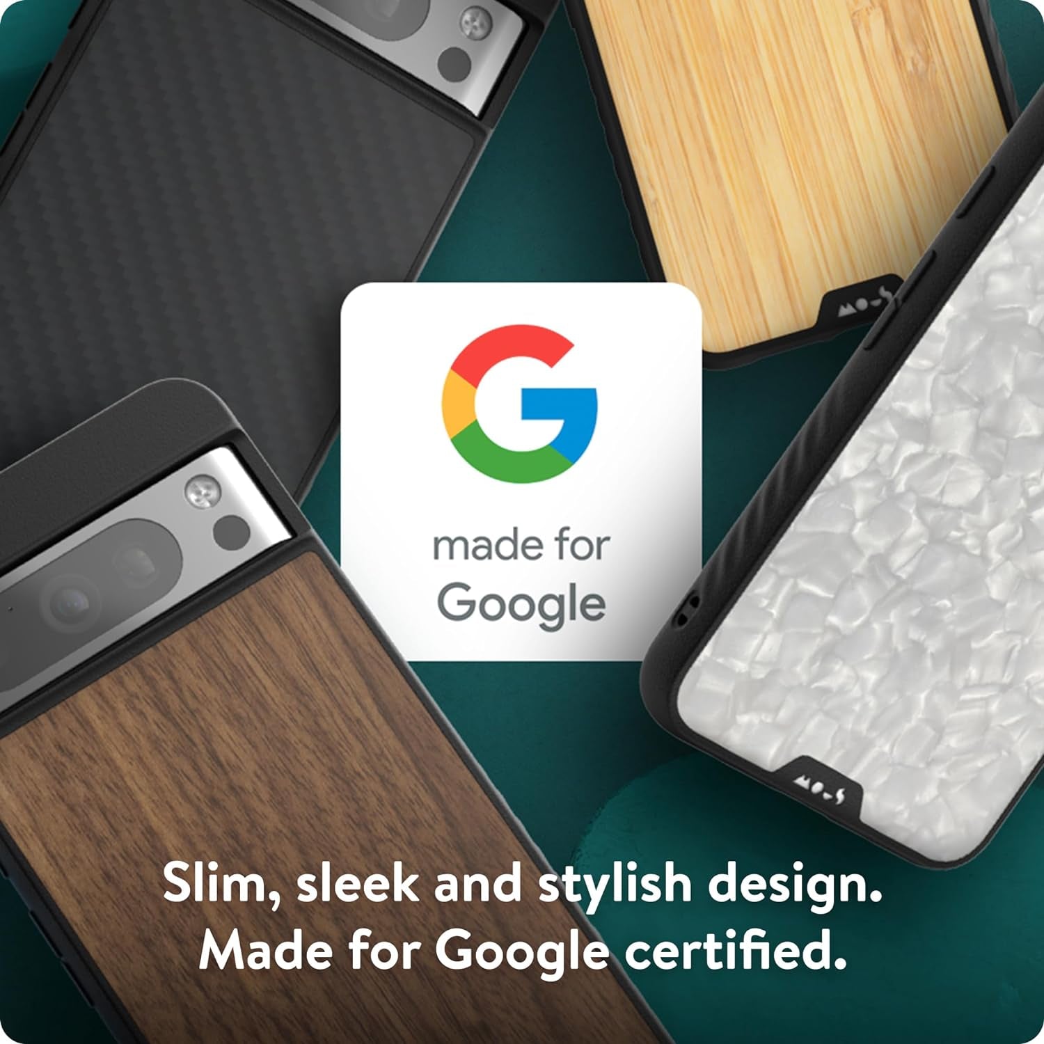 Mous for Google Pixel 8 Pro Case Magsafe Compatible - Limitless 5.0 - Bamboo - Protective Pixel 8 Pro Case - Shockproof Phone Cover  Mous   