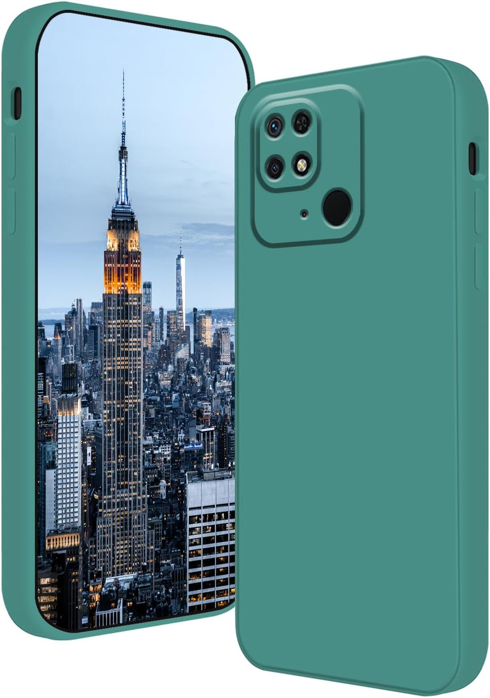 Tiwinxing Compatible with Xiaomi Redmi 10C Case Silicone Ultra Slim TPU Cases Shockproof Anti-Scratch Xiaomi Redmi 10C Phone Case Square Edges Protective Case (Green)  Tiwinxing Dark Green  