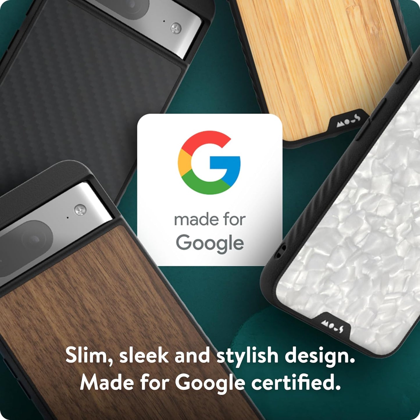 Mous for Google Pixel 8 Case Magsafe Compatible - Limitless 5.0 - White Acetate - Protective Pixel 8 Case - Shockproof Phone Cover  Mous   