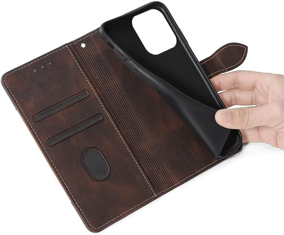 Fansipro Phone Cover Wallet Folio Case for LG G7 THINQ, Premium PU Leather Slim Fit Cover for G7 THINQ, 2 Card Slots, Easy Carry, Brown  Fansipro   
