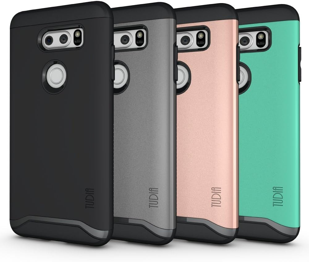 TUDIA Dualshield Designed for LG V30 Case/Lg V30+/LG V30S Case, [Merge] Heavy Duty Dual Layer Slim Case for LG V30/V30 Plus/V30S (Matte Black)  TUDIA   