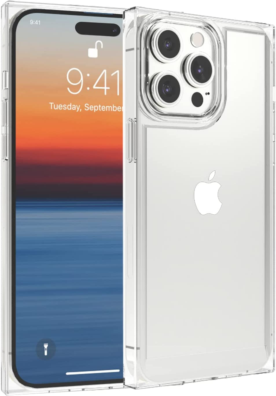 ANHONG Clear Square Case Compatible with Iphone 14 Pro Max 6.7 Inch 2022, HD Clear Cover Enhanced Corners TPU Cushion, Shock-Absorption Soft TPU Case  ANHONG Hd Clear +Pc Back Iphone 14 Pro Max 