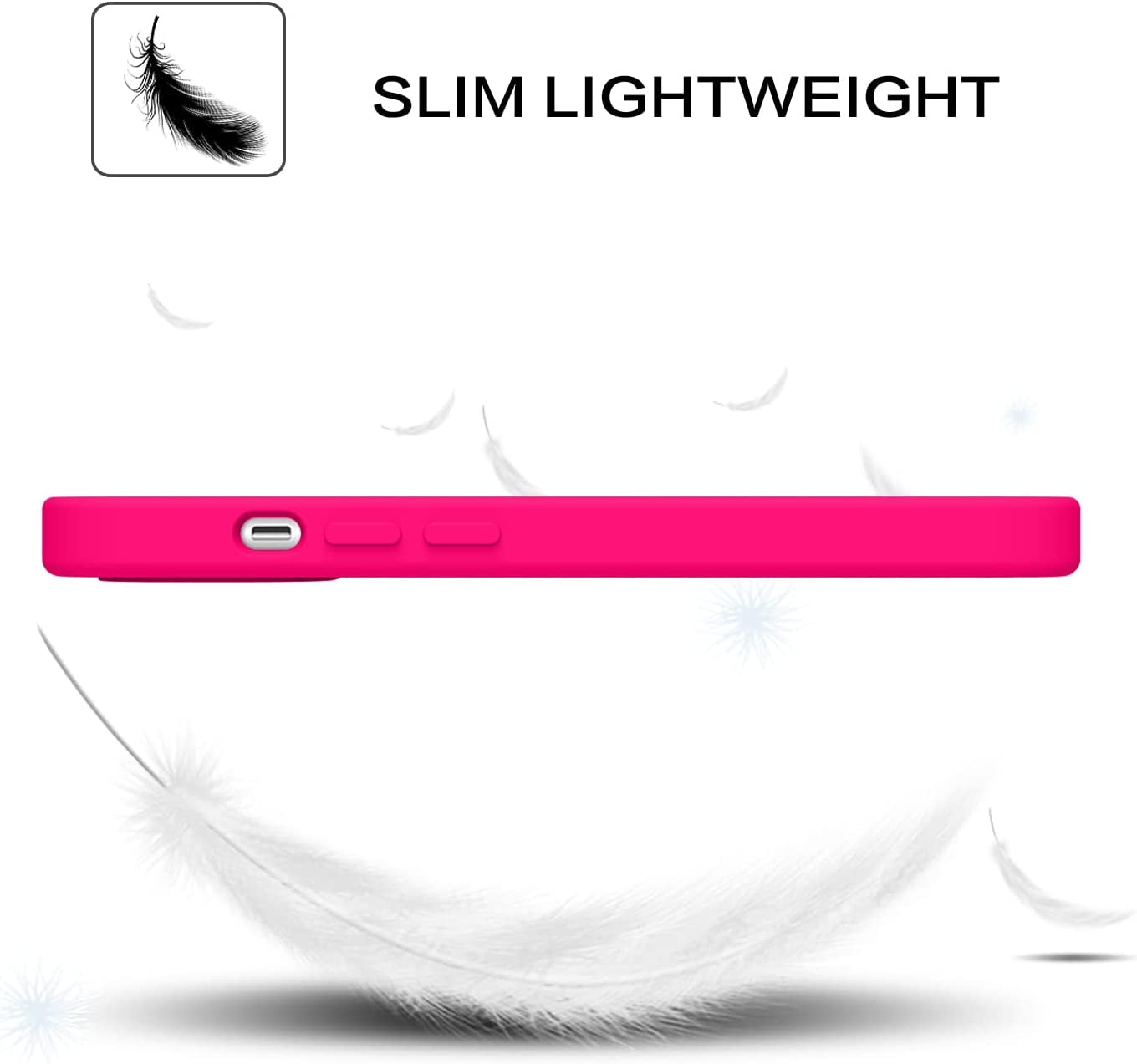 BENTOBEN Compatible with Iphone 14 Case, Soft Silicone Gel Rubber Bumper Microfiber Lining Hard Back Shockproof Protective Phone Cover for Iphone 14 6.1", Hot Pink  BENTOBEN   