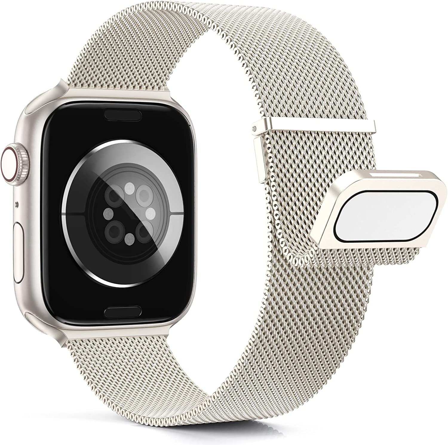Merlion Magnetic Band for Apple Watch Band 41Mm 40Mm 38Mm 49Mm 45Mm 44Mm 42Mm for Women Men, Mesh Stainless Steel Dual Magnetic Clasp Strap for Iwatch Series 8 7 6 5 4 3 2 1 SE Ultra  Merlion   