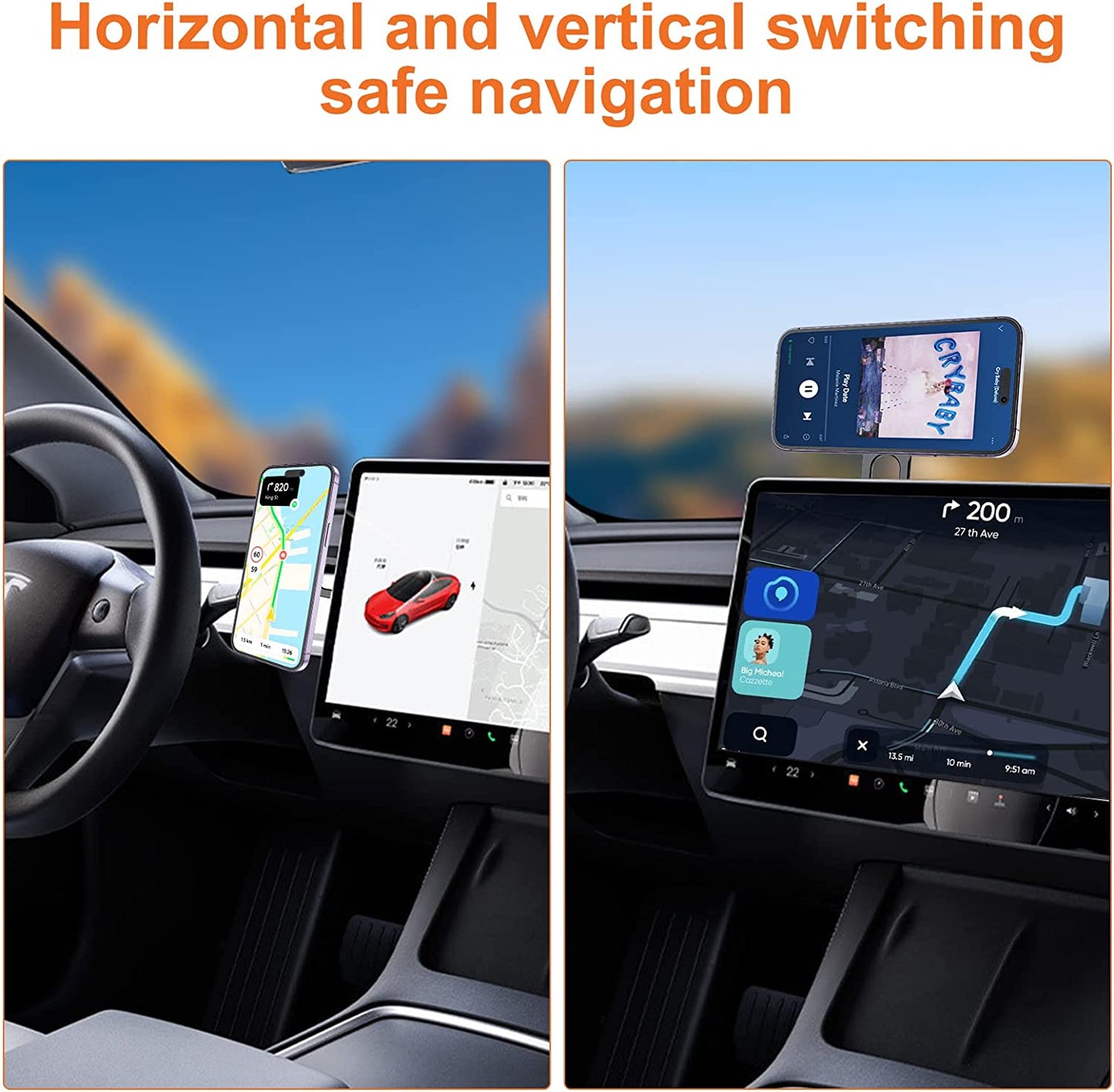 VRIG MG-10 Magnetic Phone Holder for Laptop Designed for Iphone 14/13 / 12 Series Magsafe, Adjustable Phone Monitor Side Mount, Slim Portable Foldable Computer Expansion Bracket  VRIG   