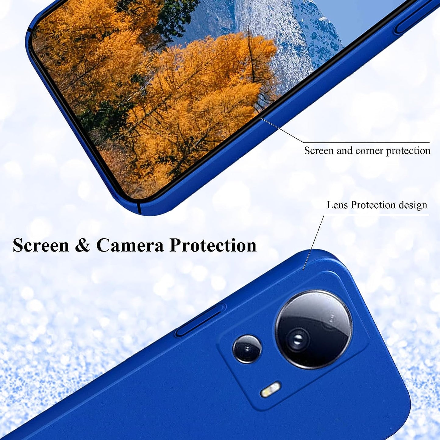 Yarxiawin for Xiaomi 13 Lite Case Shockproof Pink, Xiaomi 13 Lite Phone Case Thin Hard PC Protective Case Anti-Fingerprint Cover with Ultimate Delicate Touch Feeling (Dark Blue)  Yarxiawin   